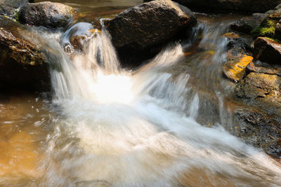 Scenic view of waterfall