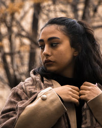 Young woman looking away