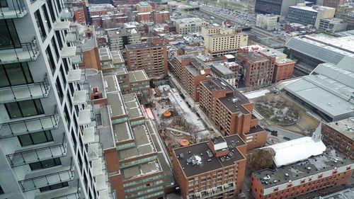 High angle view of cityscape