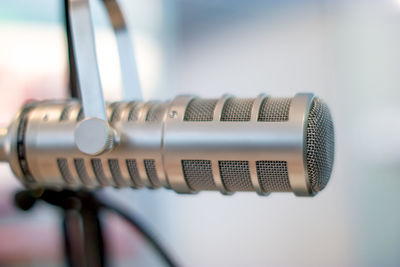 Close-up of microphone