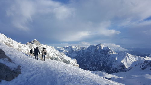 Panoramic view of mountains against sky