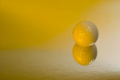 Close-up of lemon in water