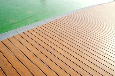 High angle view of deck