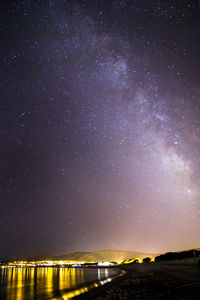 Scenic view of star field against star field