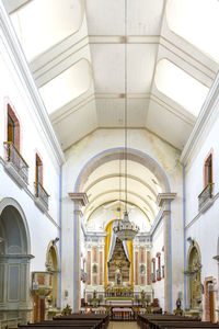 Interior of historic church on city of paraty