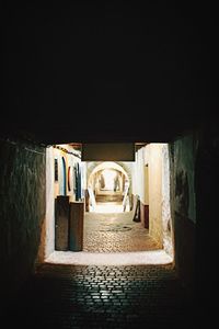 Empty tunnel in tunnel