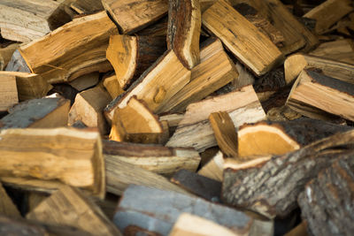Full frame shot of firewood