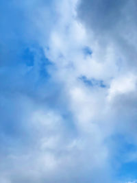 Low angle view of clouds in sky