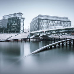 Scenic view of bridge over river in city