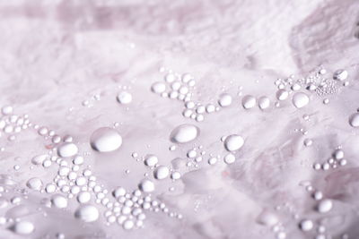 Detail shot of abstract water drops condensation background