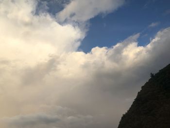 Low angle view of clouds in sky