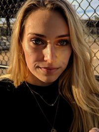 Close-up portrait of young woman