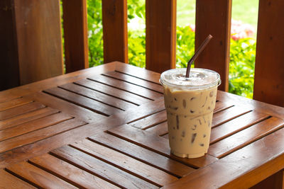 Close-up of drink on table