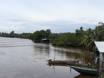 Scenic view of river against sky