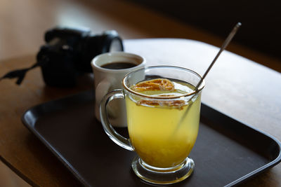 Close-up of drink on table