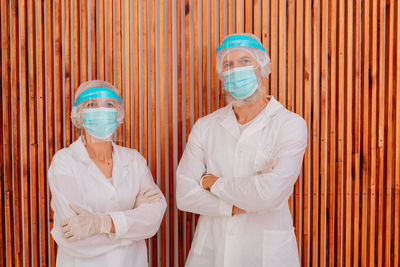 Portrait of doctors wearing mask