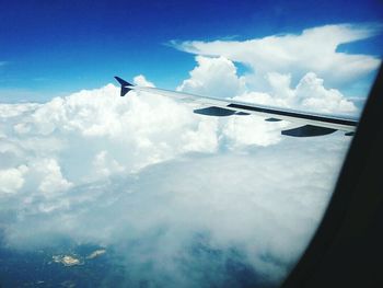 Aerial view of clouds over landscape