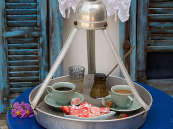 Close-up of food in bowl on table