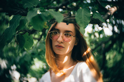 Portrait of young woman