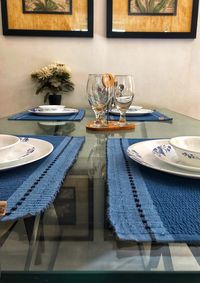 Table and chairs in restaurant