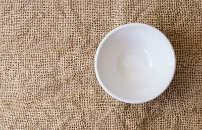 High angle view of drink on table