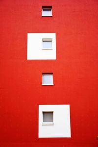 Full frame shot of red wall