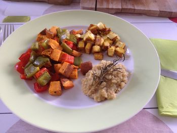 Close-up of food in plate