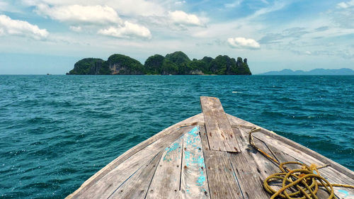 View of pier in sea