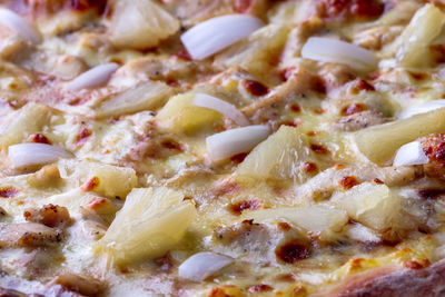 Full frame shot of pizza