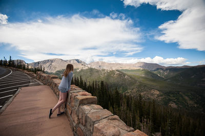 Woman looking at view