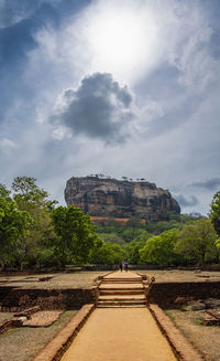 The rock fortress at sigiriya in sri lanka