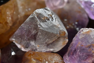 Close-up of ice cream on rock