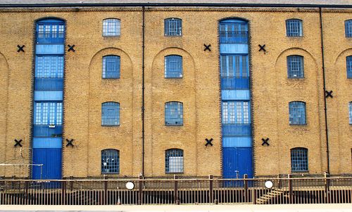 Full frame shot of a factory hall facade