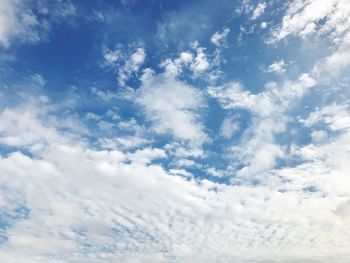 Low angle view of clouds in sky