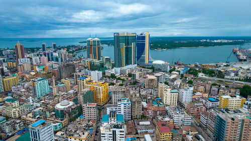 Aerial view of dar es salaam, tanzania