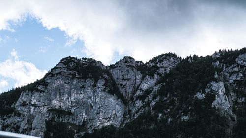 Low angle view of mountain against sky