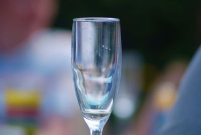 Close-up of beer glass