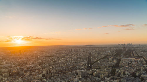 View of paris from above montparnasse tower
