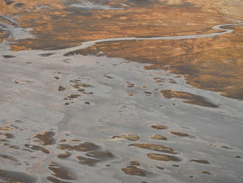 High angle view of beach