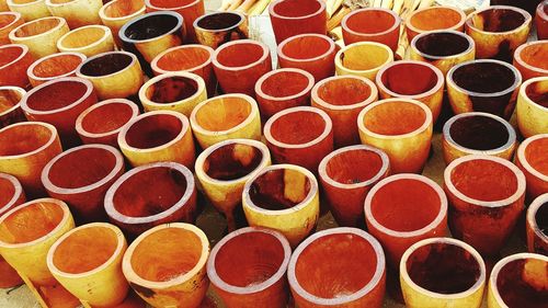 Full frame shot of multi colored lanterns for sale