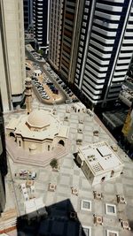 High angle view of buildings