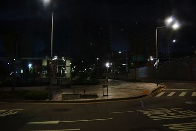 Empty road at night