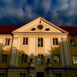 Low angle view of building against sky