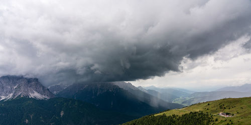 Storm in the dolomites, south tyrol