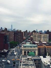 Cityscape against clear sky