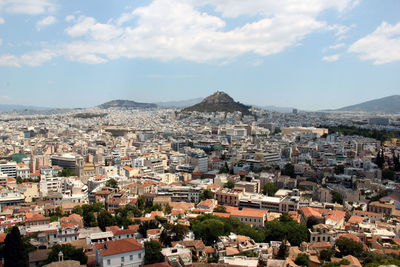 Aerial view of buildings in city