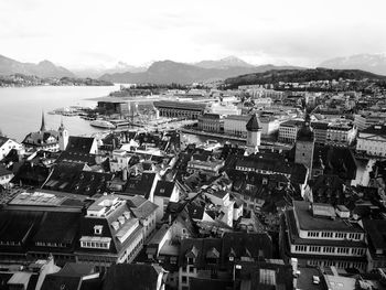 Aerial view of lucerne