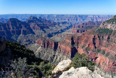 Aerial view of rock formations