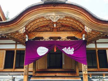 Low angle view of temple