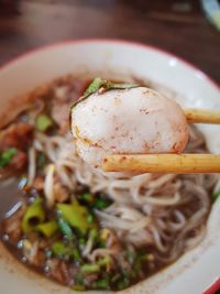 Pork ball thai noodle